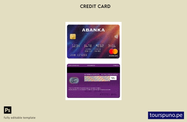 listo para imprimir plantilla de mastercard del banco Eslovenia Abanka d.d